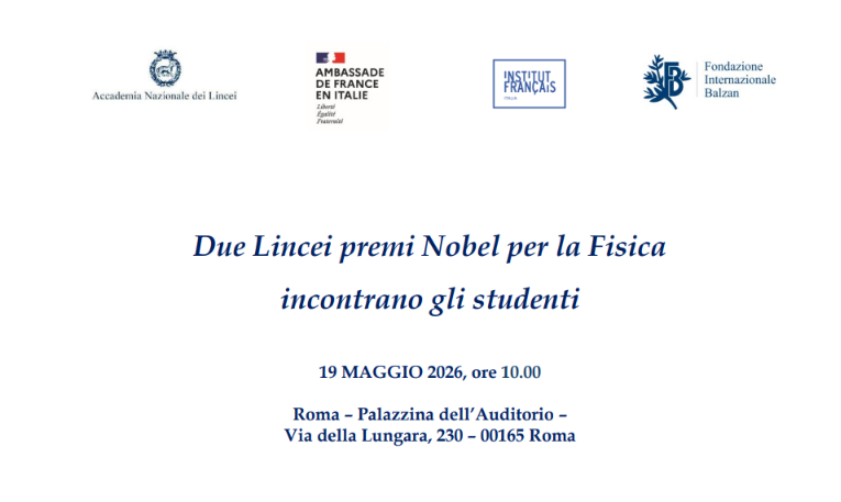Due Lincei premi Nobel per la Fisica incontrano gli studenti